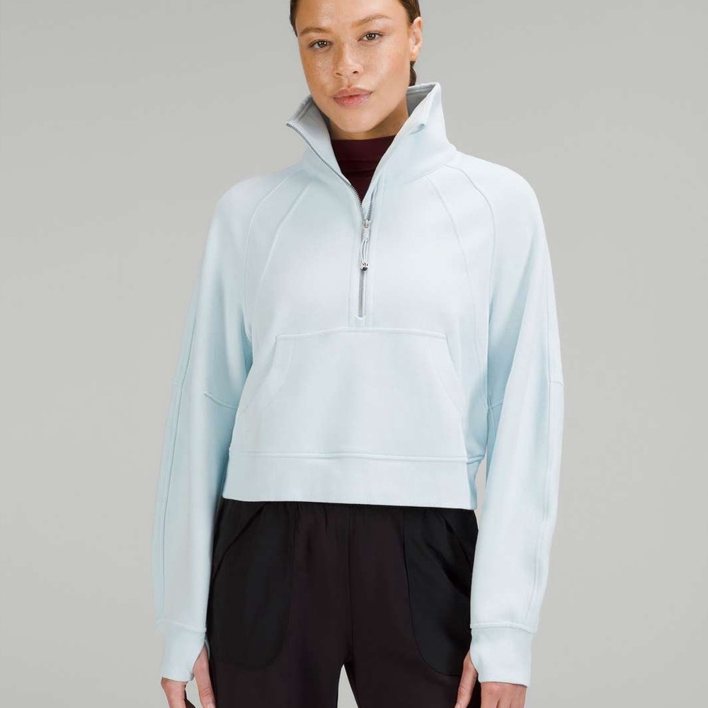 Lululemon Scuba oversized funnel neck Blue Half-Zip Pullover